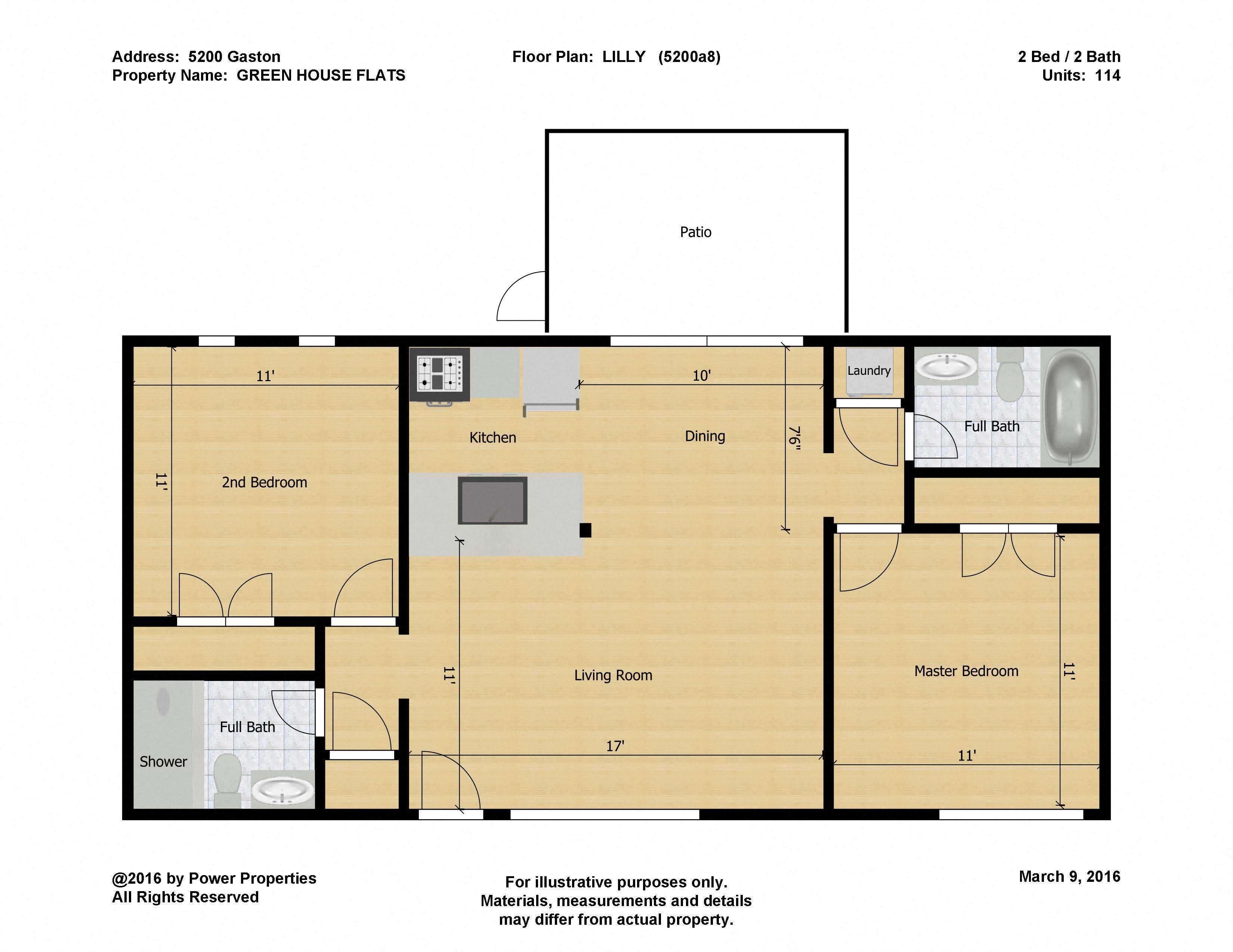 Floor Plans of GREEN HOUSE FLATS in Dallas, TX